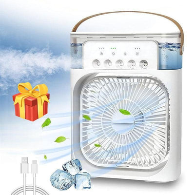 Portable Handheld Mini Fan (1 Piece), Multifunctional Desktop Cooling Fan for Music Festival, Quiet Mini Air Cooler, Silent Spray Humidification Electric Fan for Home Dormitory, Gift Humidifier Fans