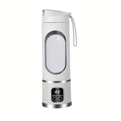 Portable Usb Rechargeable Mini Blender & Juicer - Digital Display, 12-Blade,Easy Clean, Ideal for Travel - Fresh Juices Anywhere